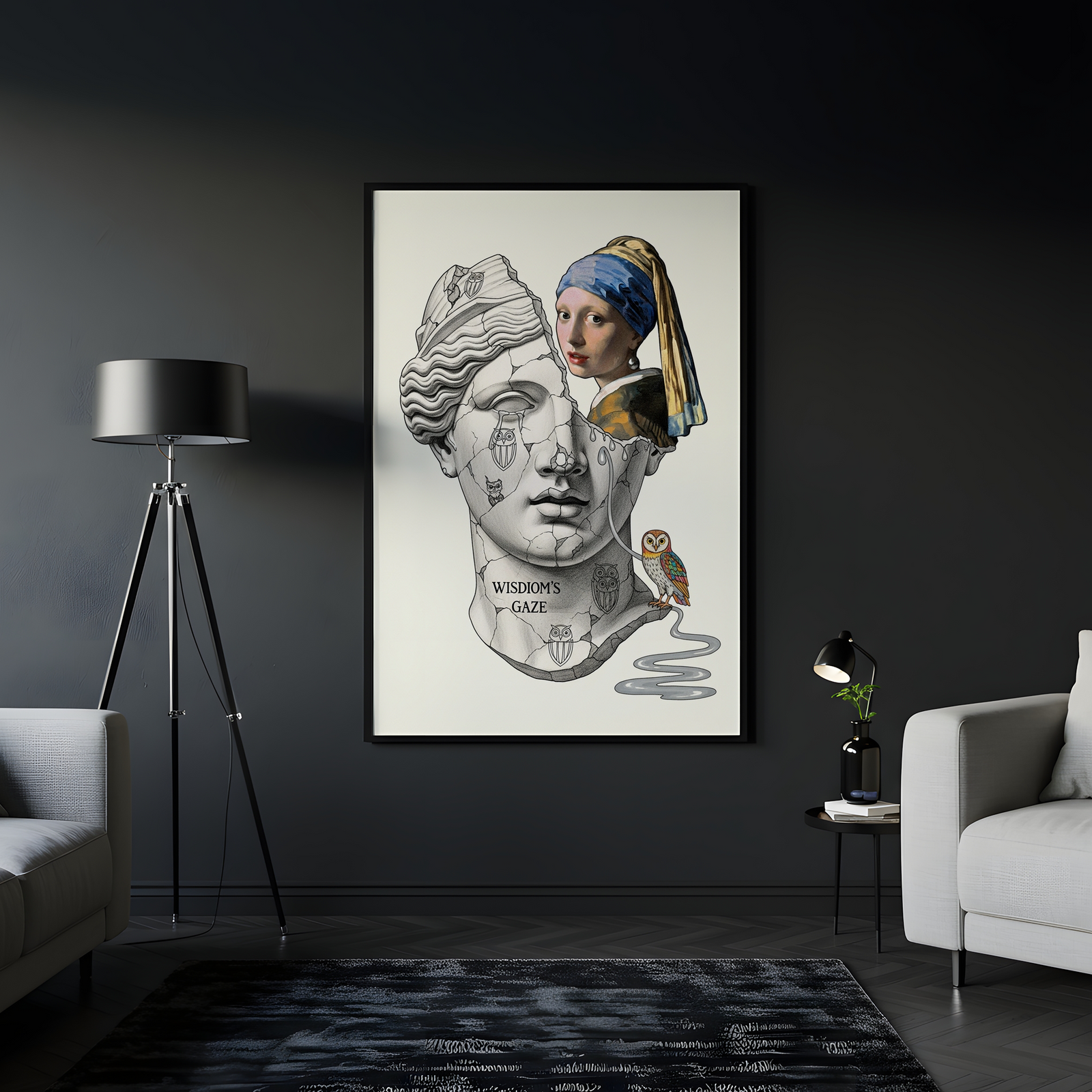 Wisdom's Gaze — Vermeer's Girl with a Pearl Earring Wall Art Print