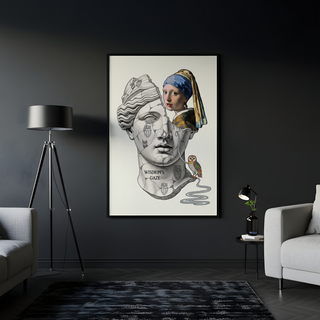 Wisdom's Gaze — Vermeer's Girl with a Pearl Earring Wall Art Print