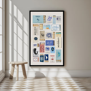 Ephemera Wall Art Print — Vintage Collage Aesthetic Poster