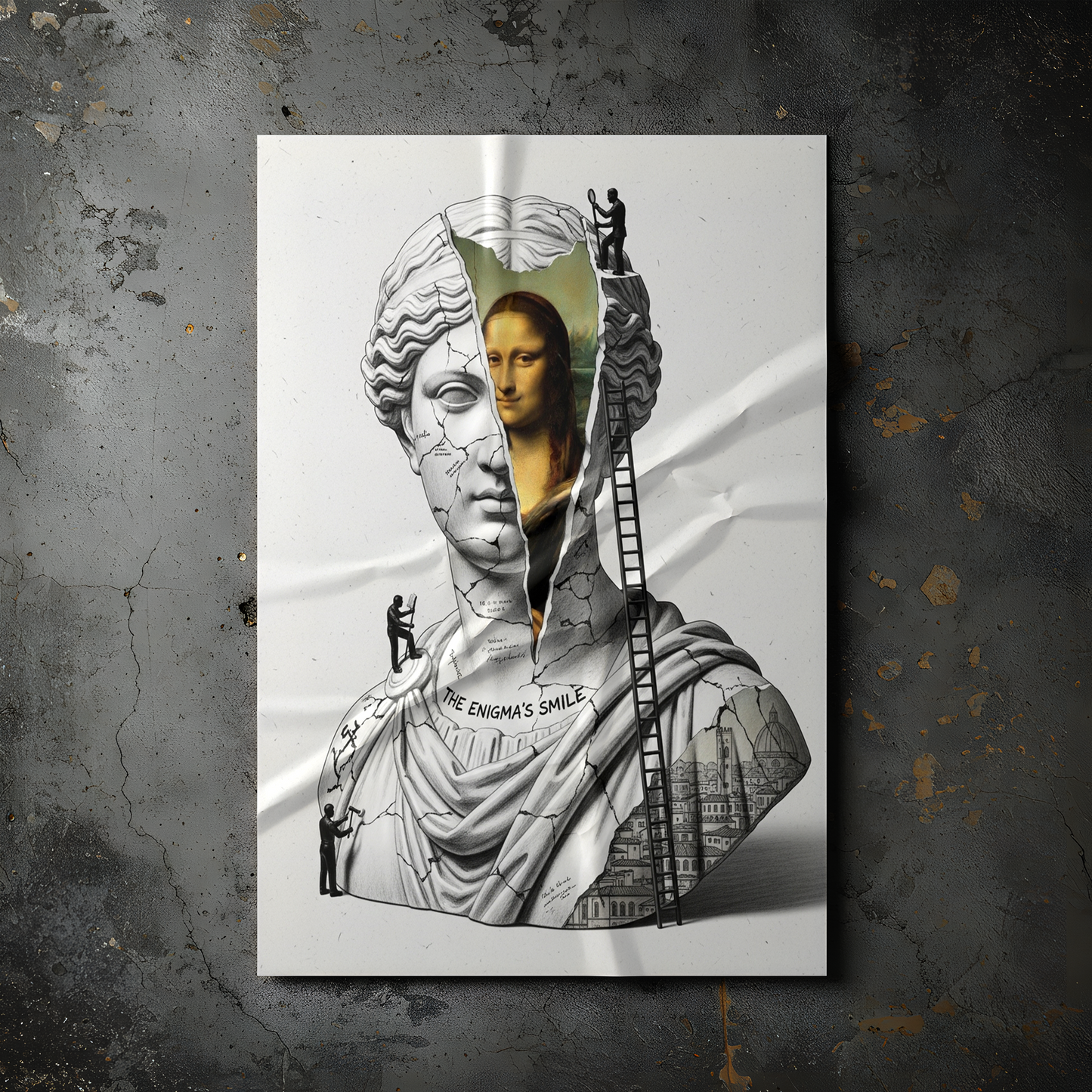 The Enigma's Smile: Mona Lisa Tablo Boyutlarında ve Yüksek Kaliteli Poster