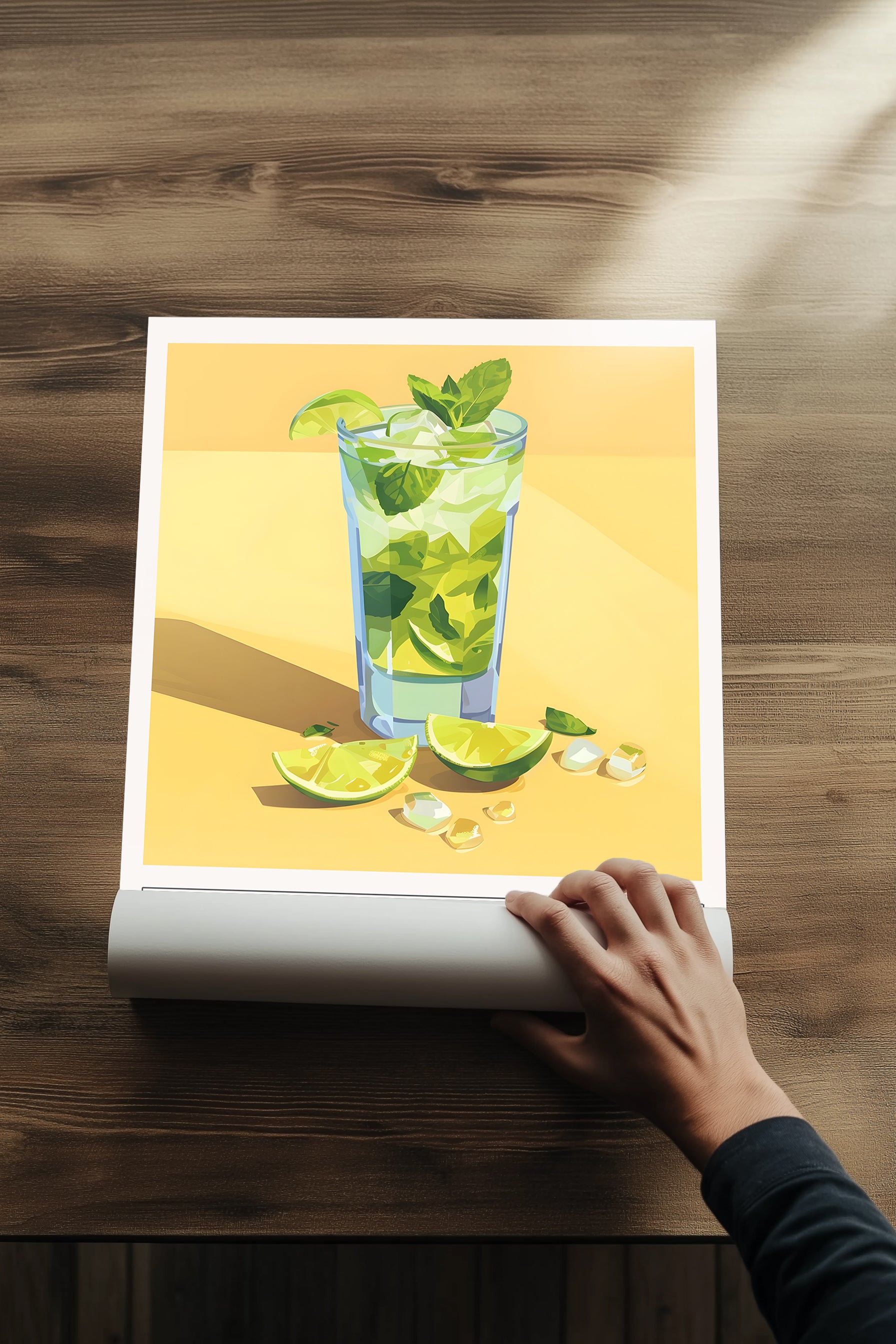 The Mojito Wall Art Print — Classic Cuban Rum Cocktail Poster