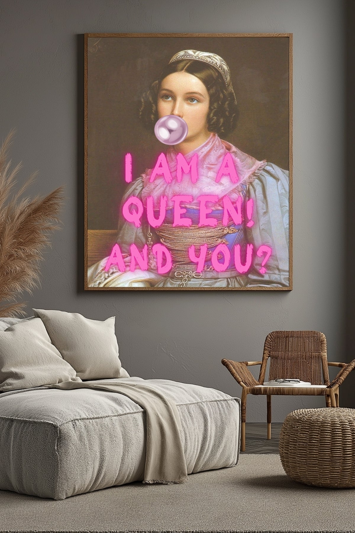 I Am Quinn Wall Art Print — Bold Anti-Hero Quote Poster