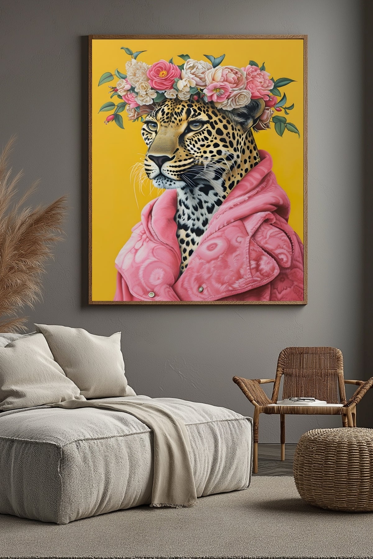 Floral Majesty Wall Art Print — Lush Botanical Bouquet Poster
