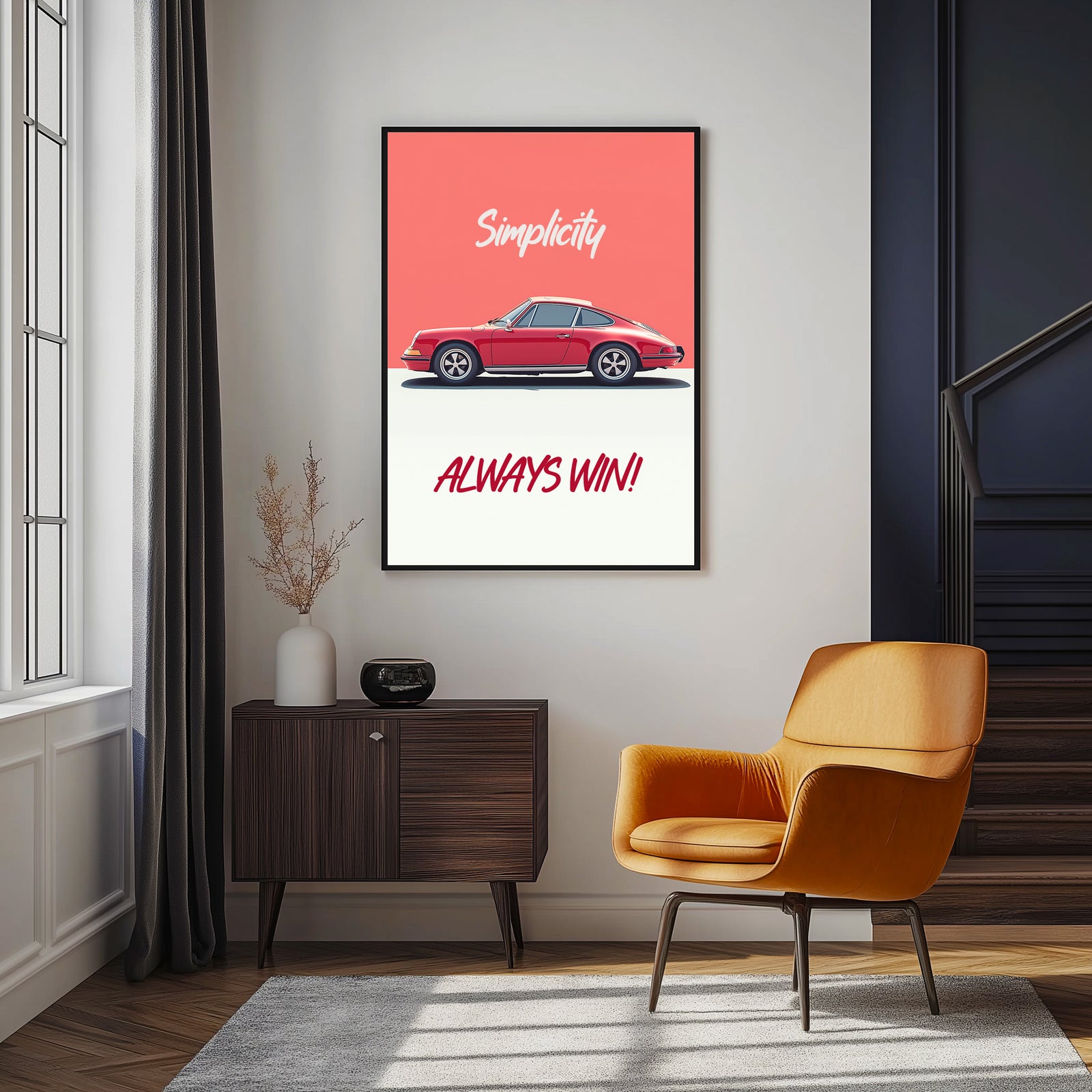 Simplicity Always Wins — Porsche Wall Art Print