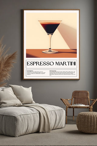 Espresso Martini Wall Art Print — Coffee Cocktail Poster