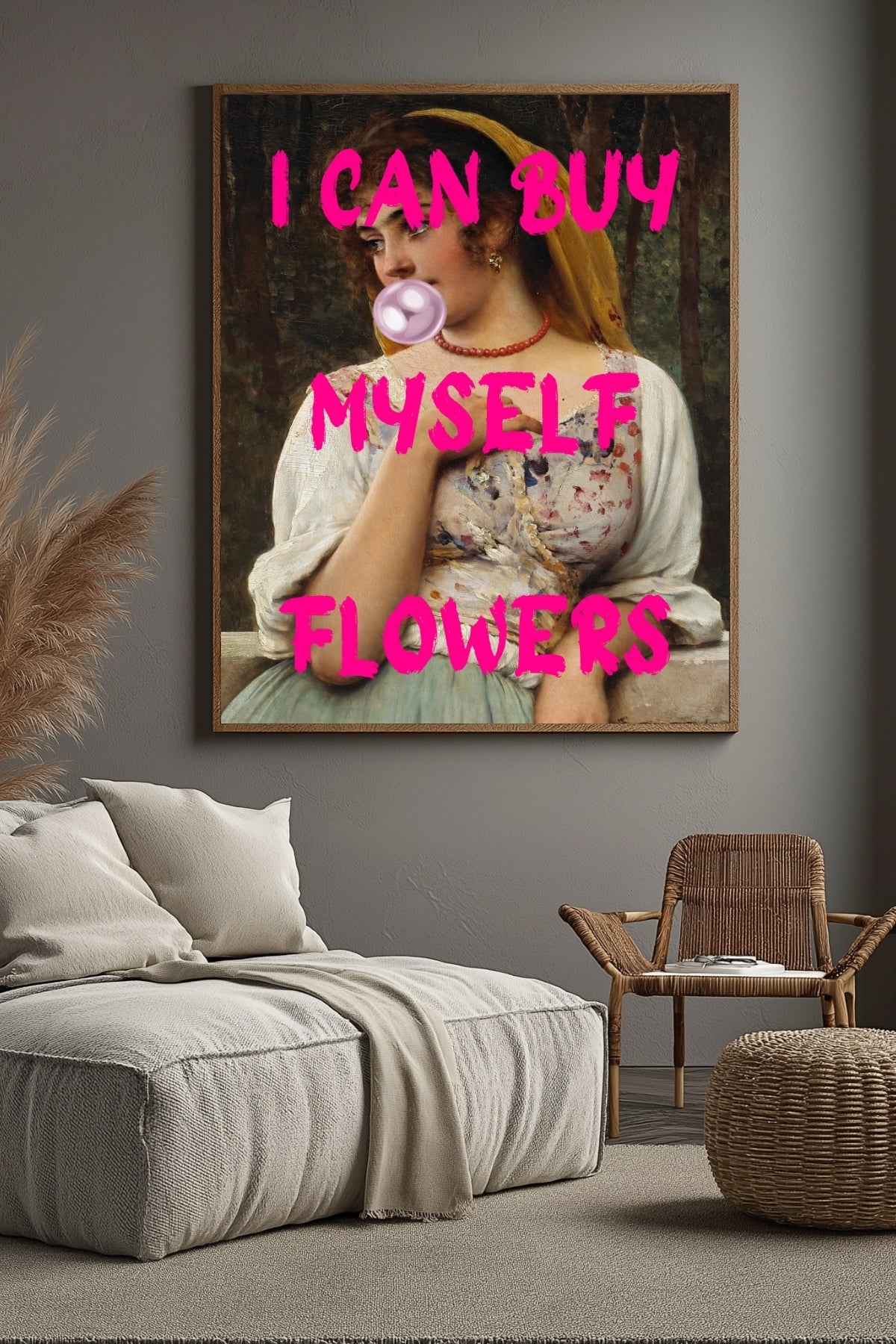 I Can Buy Myself Flowers Wall Art Print — Self-Love Empowerment Quote Poster