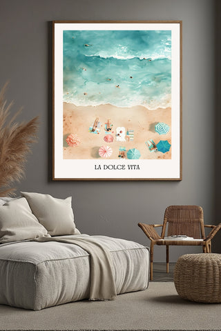 La Dolce Vita Wall Art Print — Italian Sweet Life Quote Poster