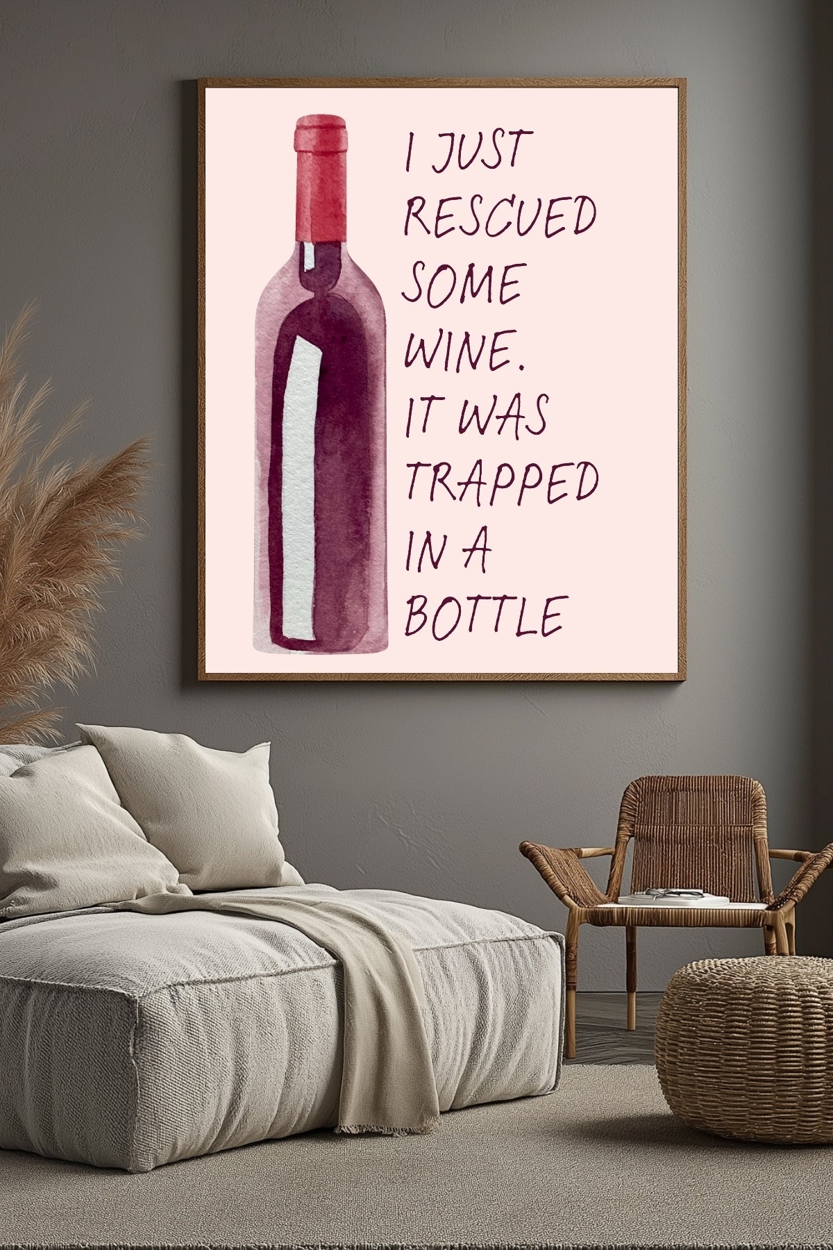 Wine Rescuer's Creed Wall Art Print — Funny Wine Lover Quote Poster