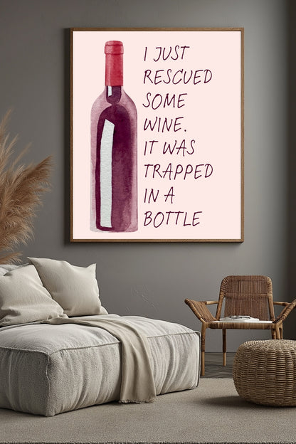 Wine Rescuer's Creed –  Tablo Boyutlarında ve Yüksek Kaliteli Poster