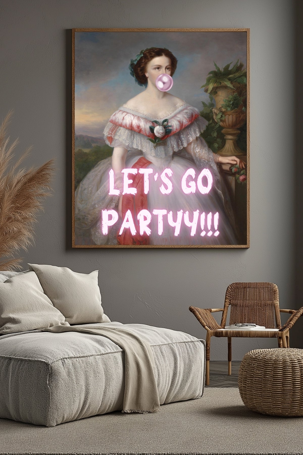 Let's Go Party Wall Art Print — Fun Celebration Quote Poster