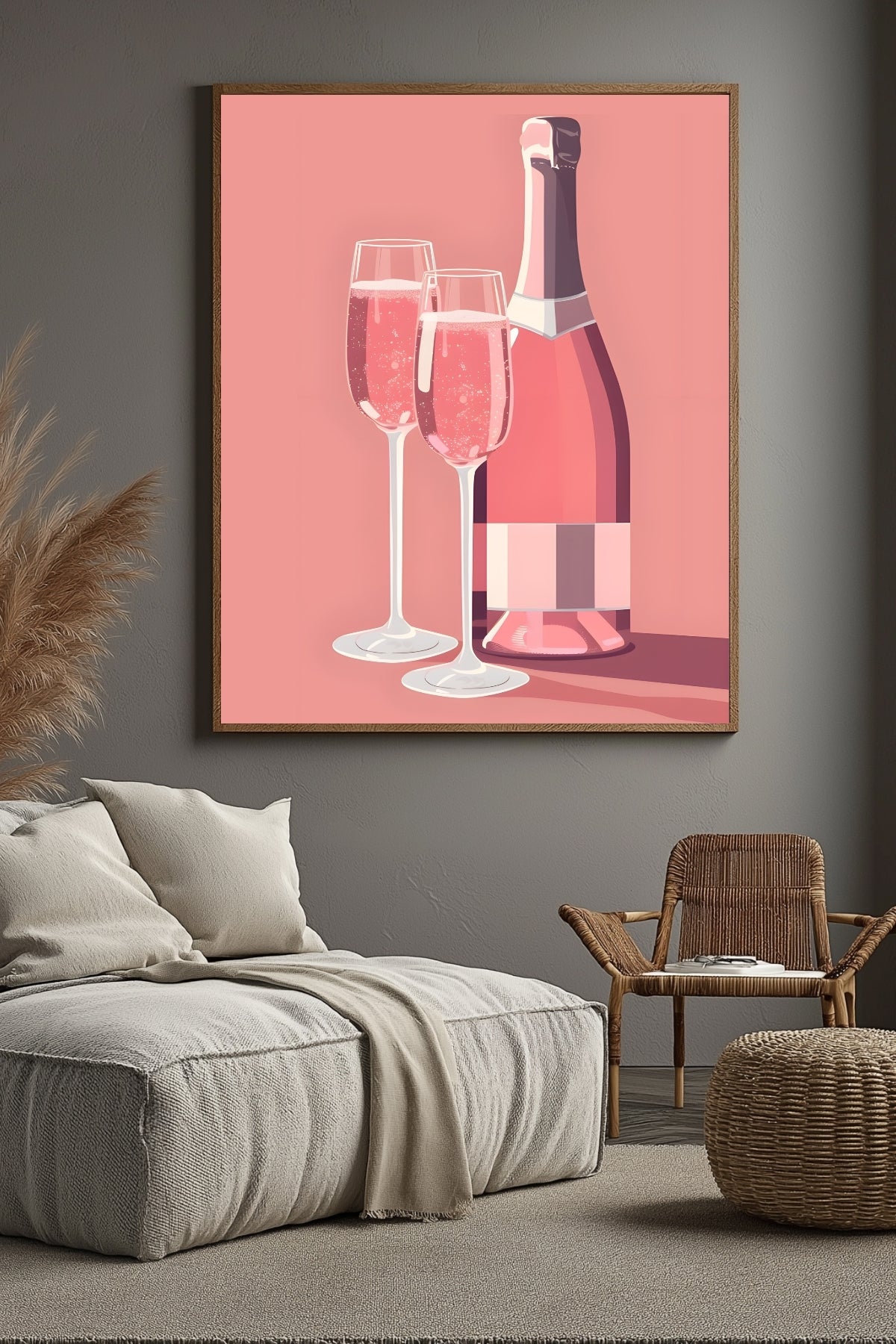 Rosé Rendezvous Wall Art Print — French Pink Wine Poster
