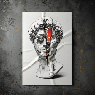 Cut! Cinema — Surreal David Bust Wall Art Print