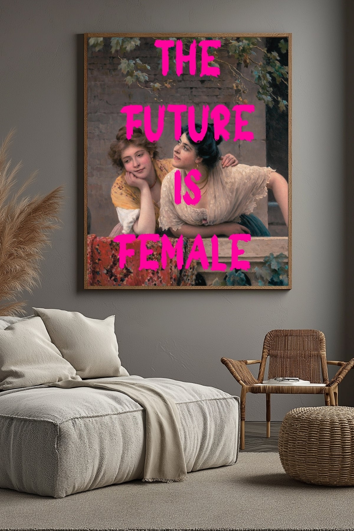 The Future is Female Wall Art Print — Bold Feminist Quote Poster