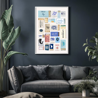 Ephemera Wall Art Print — Vintage Collage Aesthetic Poster