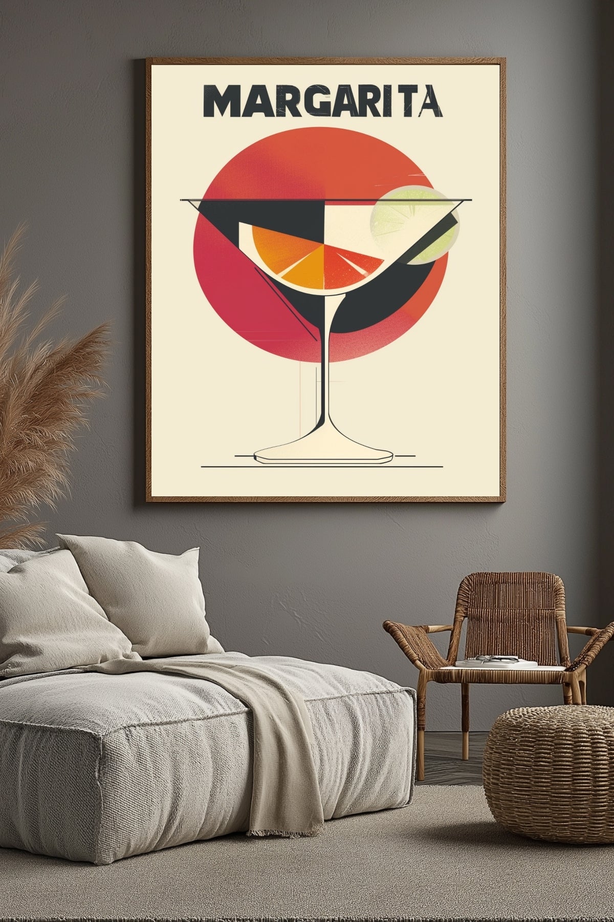 The Margarita Wall Art Print — Classic Tequila Cocktail Poster