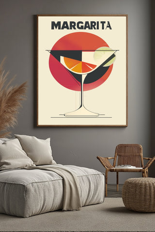 The Margarita Wall Art Print — Classic Tequila Cocktail Poster