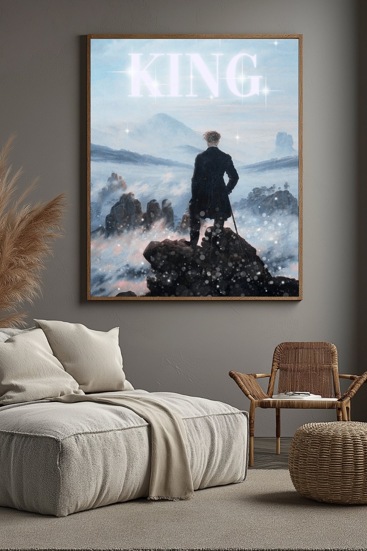The King Wall Art Print — Bold Royal Quote Poster