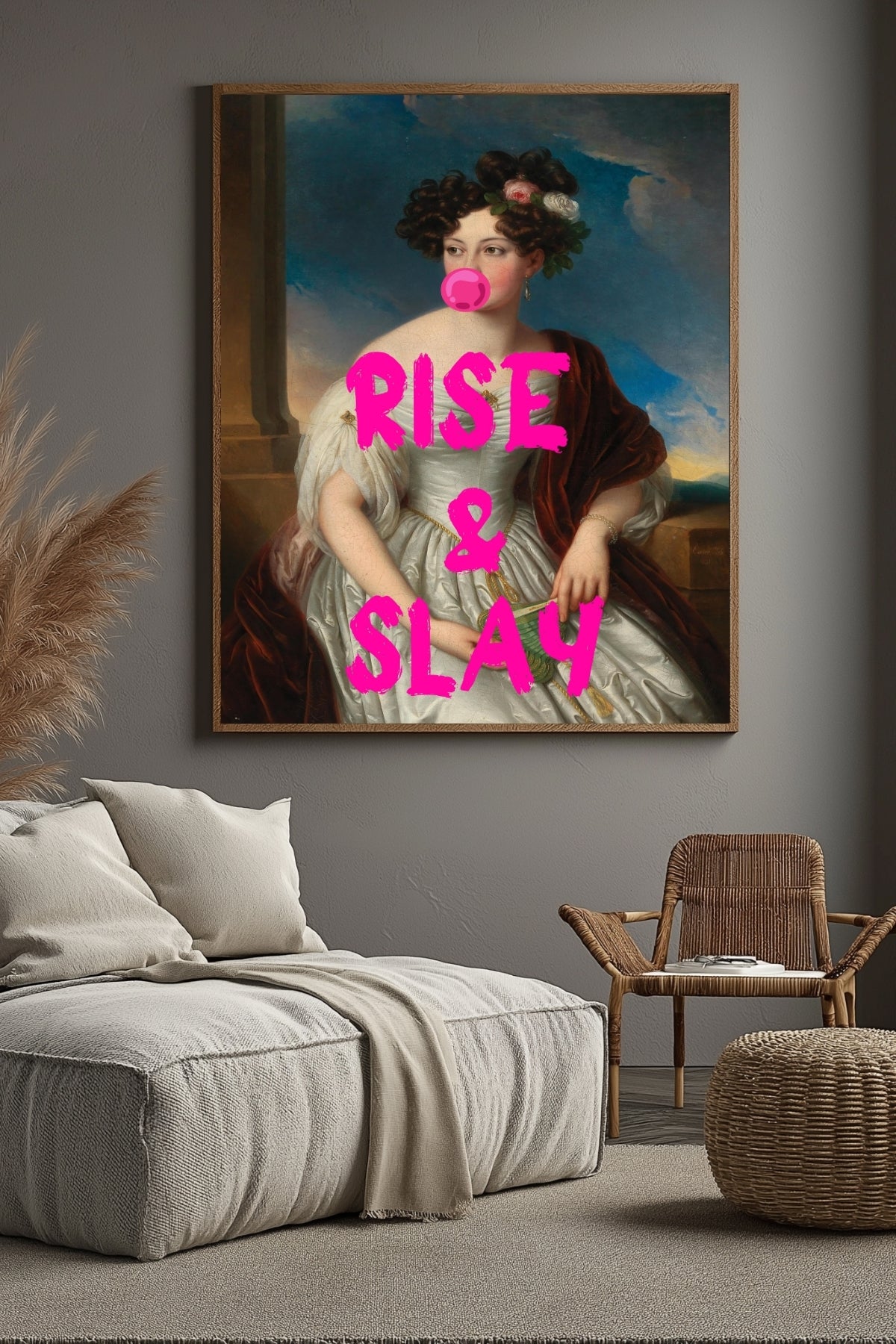 Rise & Slay Wall Art Print — Morning Motivation Quote Poster