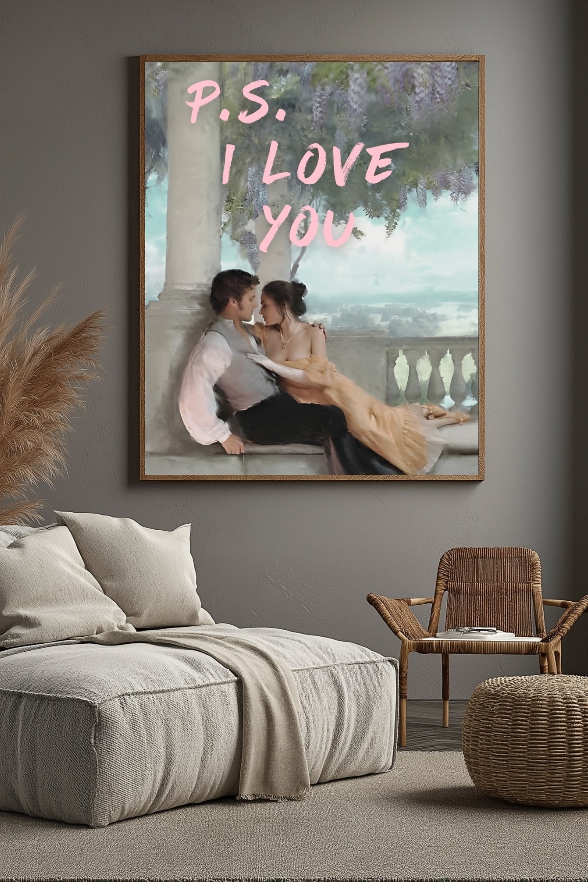 P.S. I Love You Wall Art Print — Romantic Love Letter Quote Poster