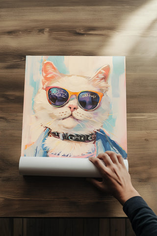 Pawsitively Purrfect Wall Art Print — Cute Cat Lover Quote Poster