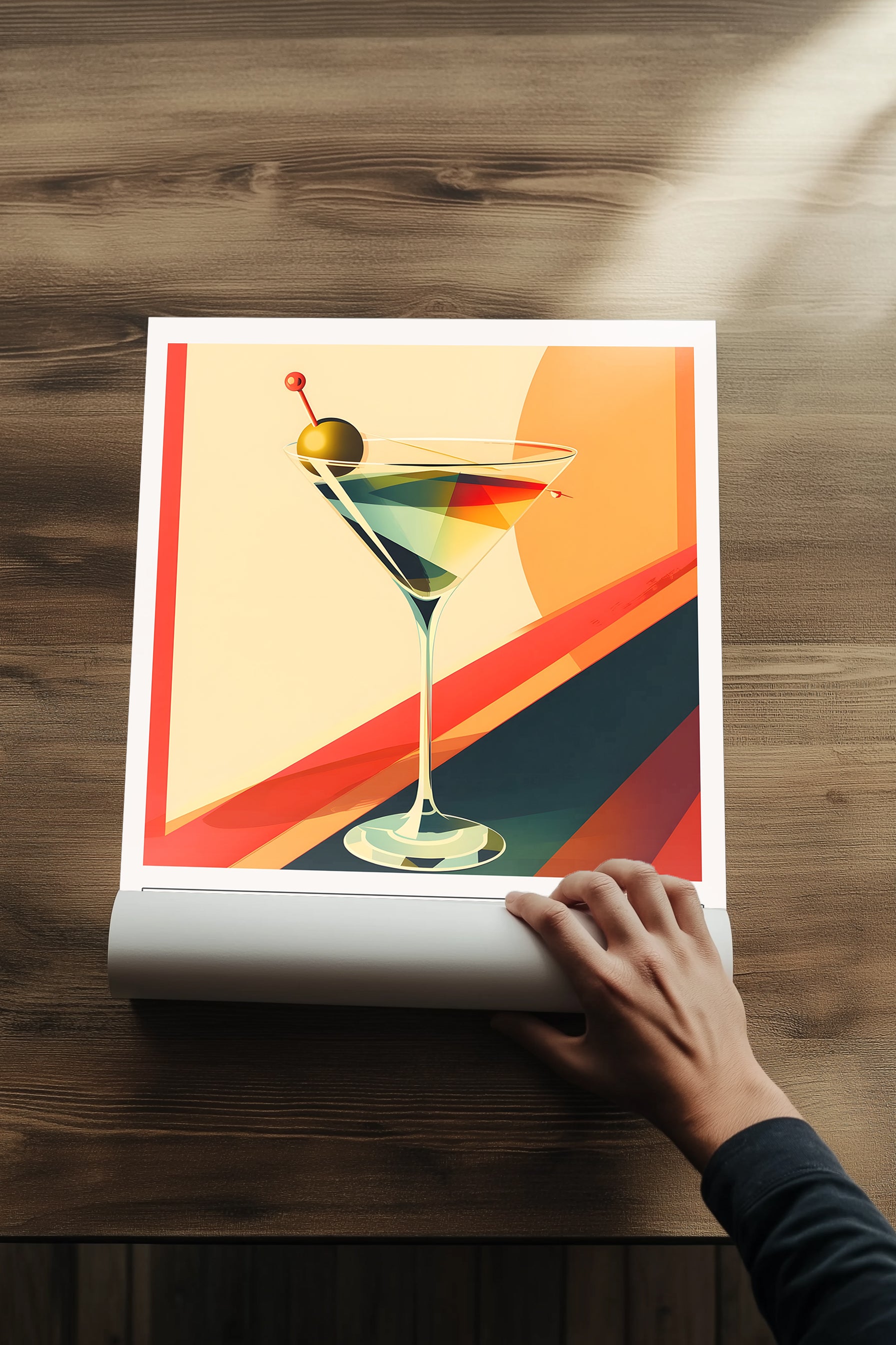 Dirty Martini Wall Art Print — Classic Olive Cocktail Poster