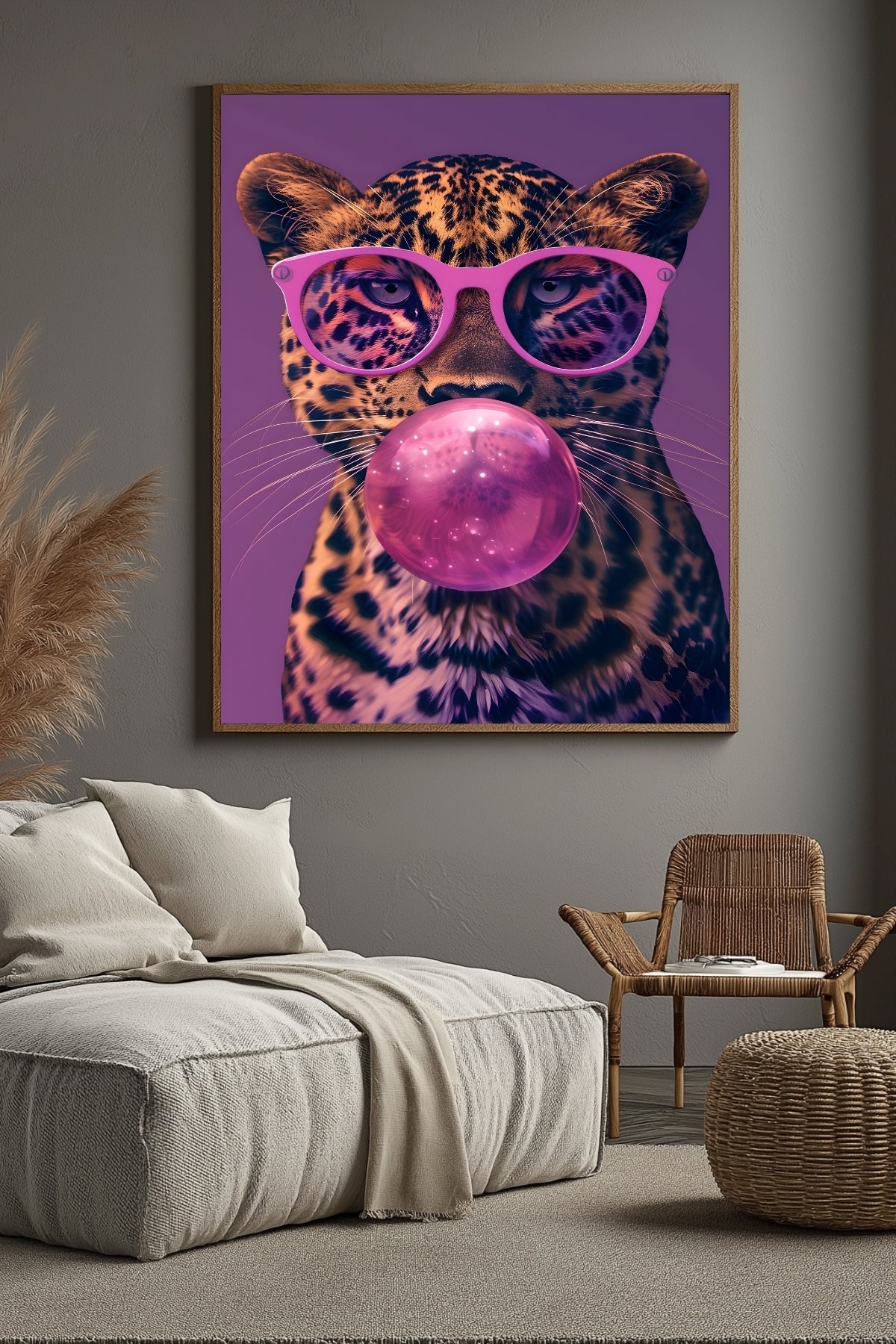 Bubble Chic Wall Art Print — Modern Bubble Lettering Poster