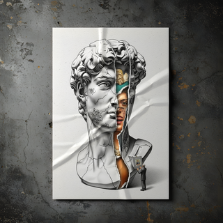 Layers — Surreal David Bust Wall Art Print