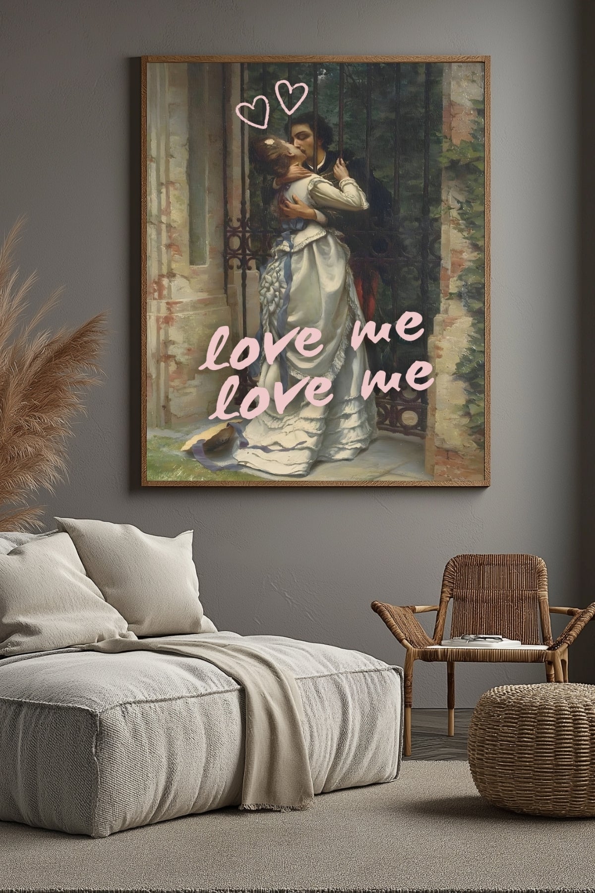 Love Me Wall Art Print — Bold Romantic Quote Poster