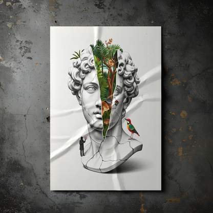 Doğa Kolajı - Sürrealist Tablo Boyutlarında ve Yüksek Kaliteli Poster