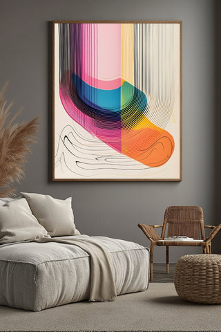 Vivid Flow Wall Art Print — Bold Fluid Abstract Poster