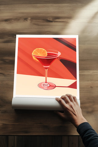 Martinez Wall Art Print — Vintage Pre-Prohibition Cocktail Poster