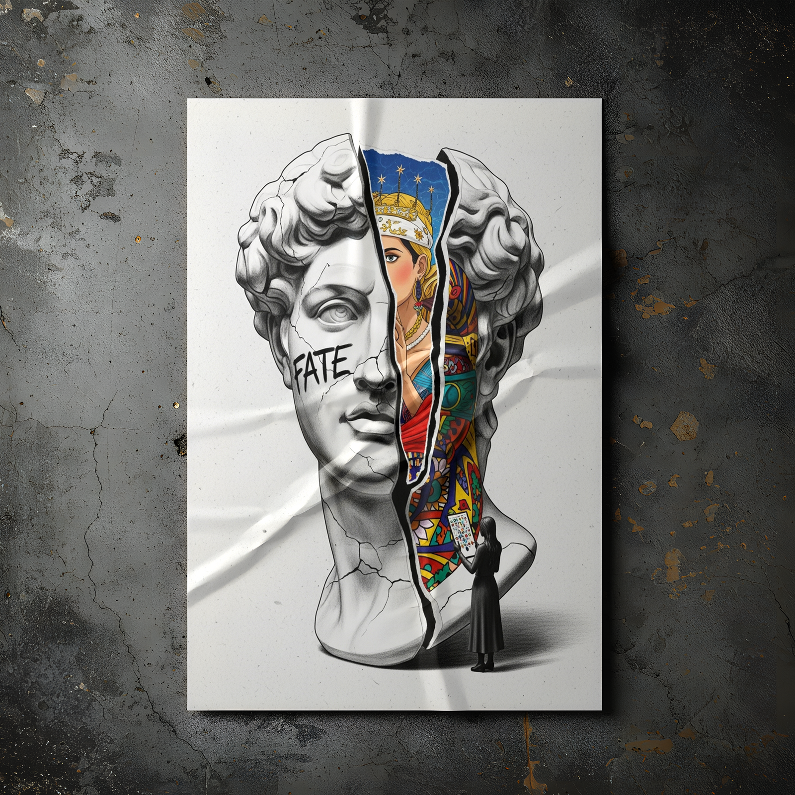 Fate Tarot — Surreal David Bust Wall Art Print