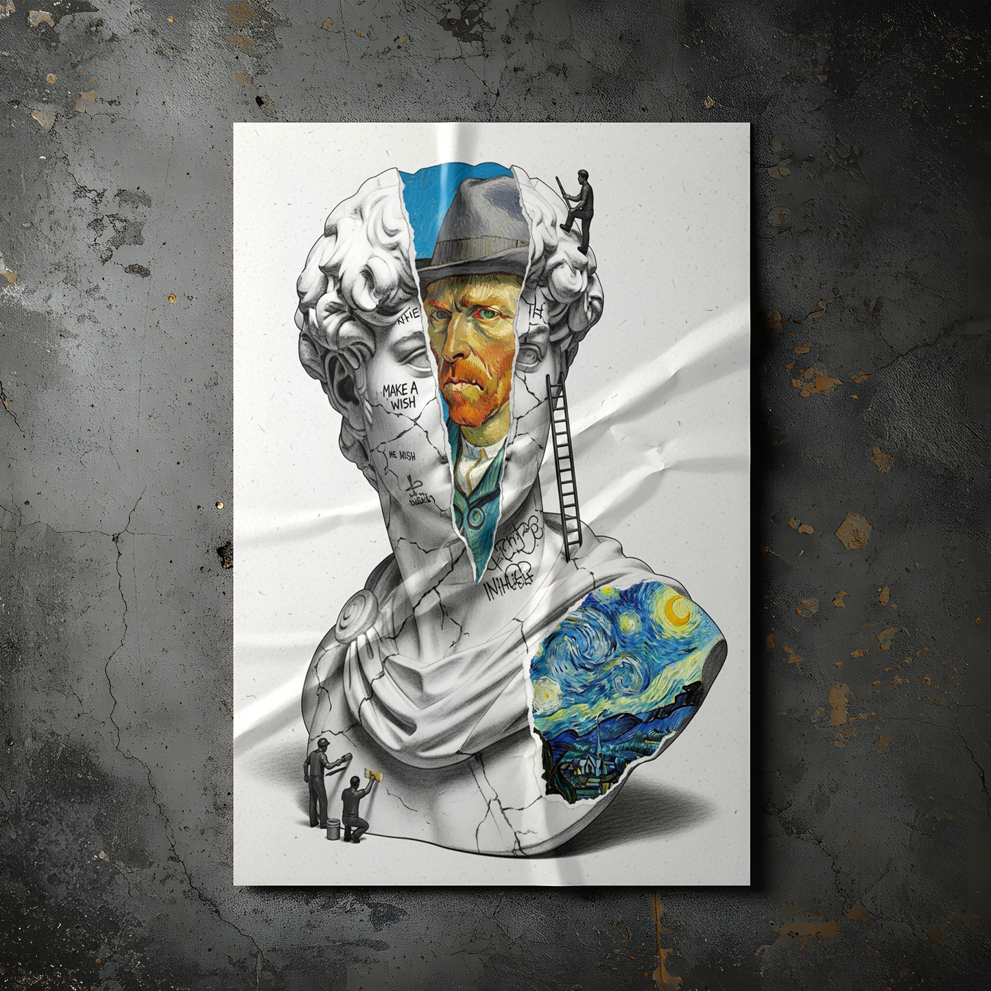 Van Gogh: Yıldızlı Gece Tablo Boyutlarında ve Yüksek Kaliteli Poster