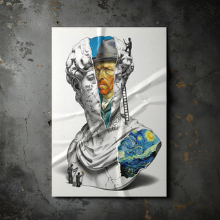 Van Gogh Starry Night — Surreal Altered Art Wall Print