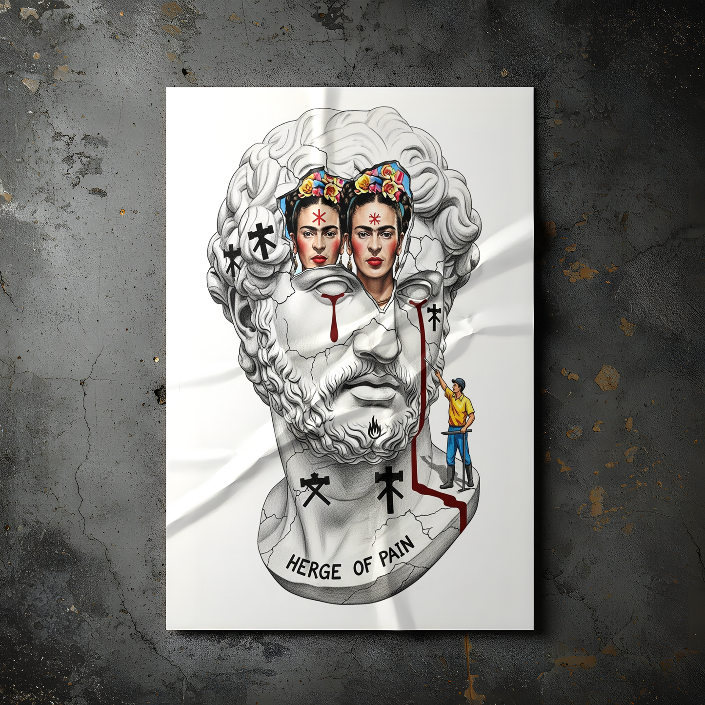 Heritage of Pain: Frida Tablo Boyutlarında ve Yüksek Kaliteli Poster