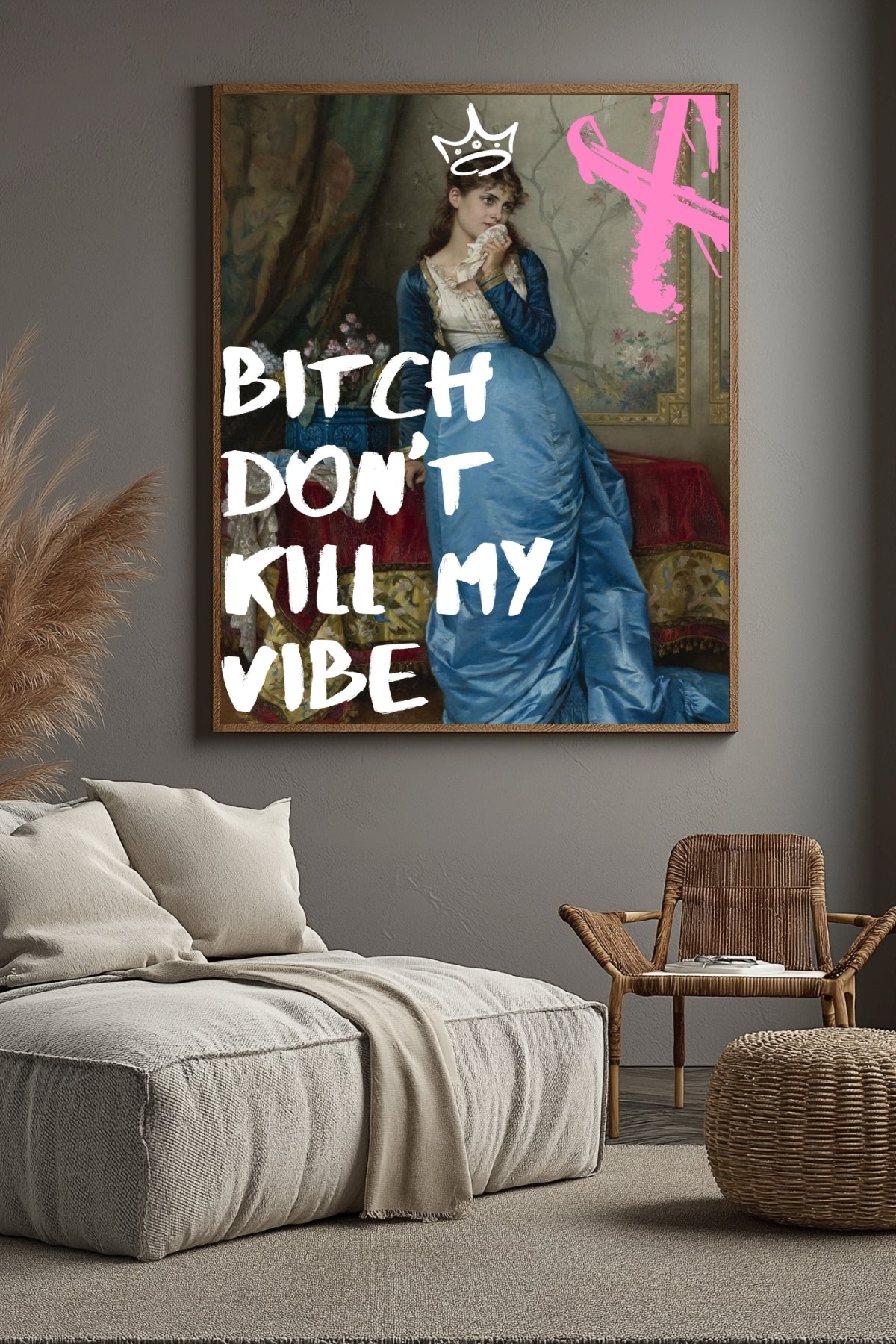 Don't Kill My Vibe Wall Art Print — Bold Self-Care Quote Poster