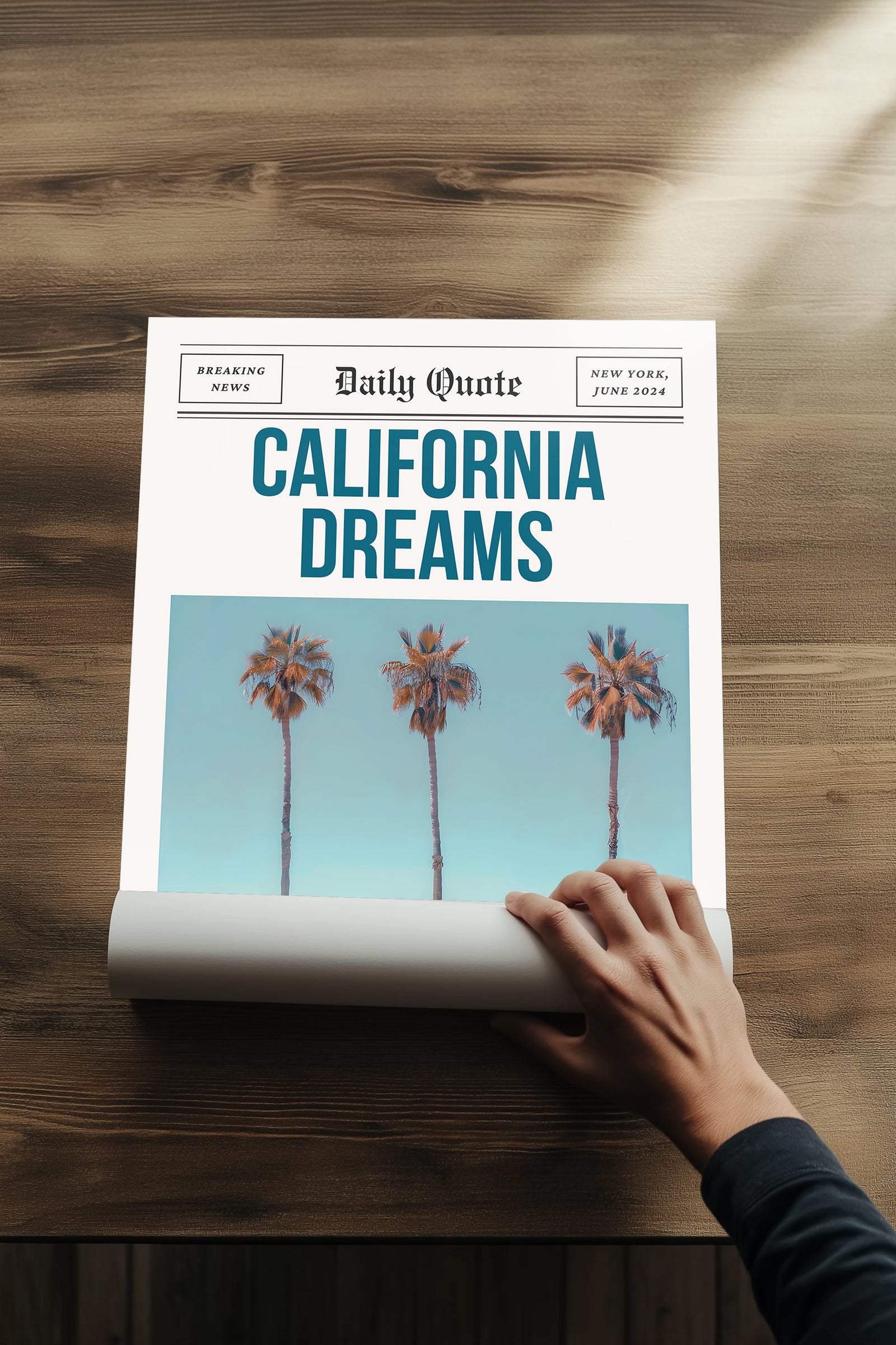 California Dreams Wall Art Print — Pacific Coast Sunset Poster