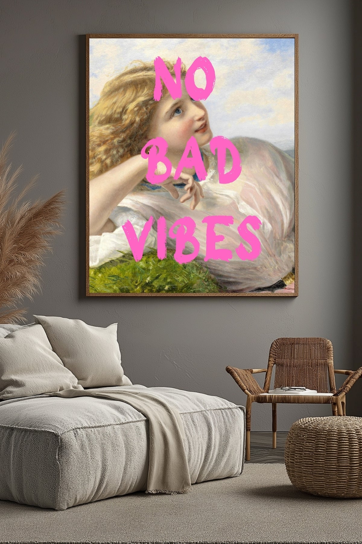 No Bad Vibes Wall Art Print — Good Energy Quote Poster