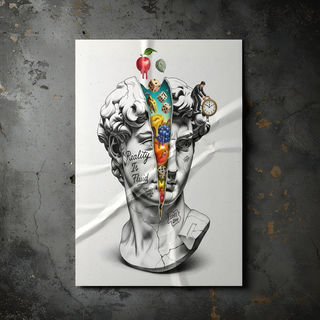 Reality is Fluid — Surreal David Bust Wall Art Print