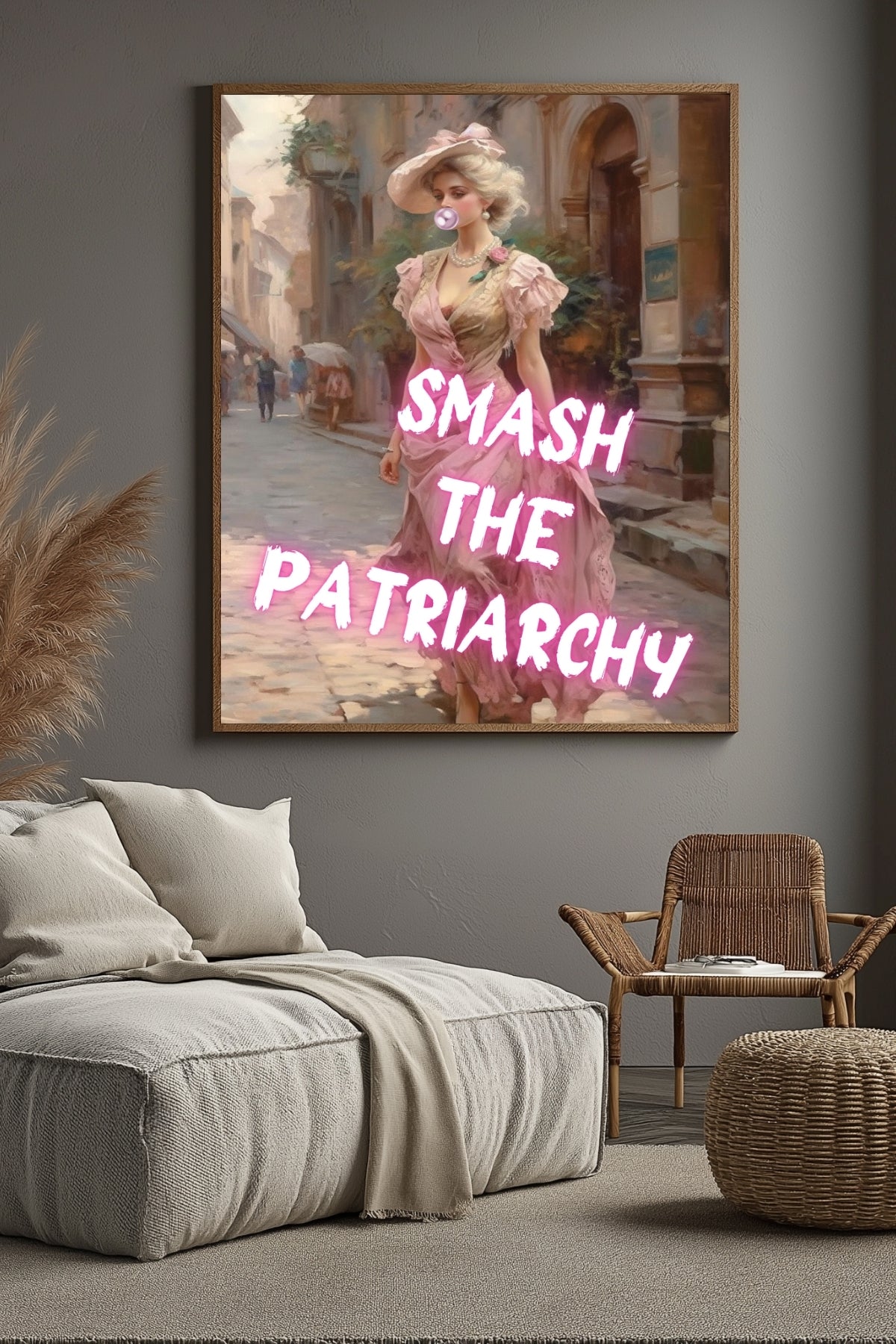 Smash The Patriarchy Wall Art Print — Bold Feminist Quote Poster