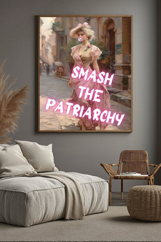 Smash The Patriarchy Wall Art Print — Bold Feminist Quote Poster