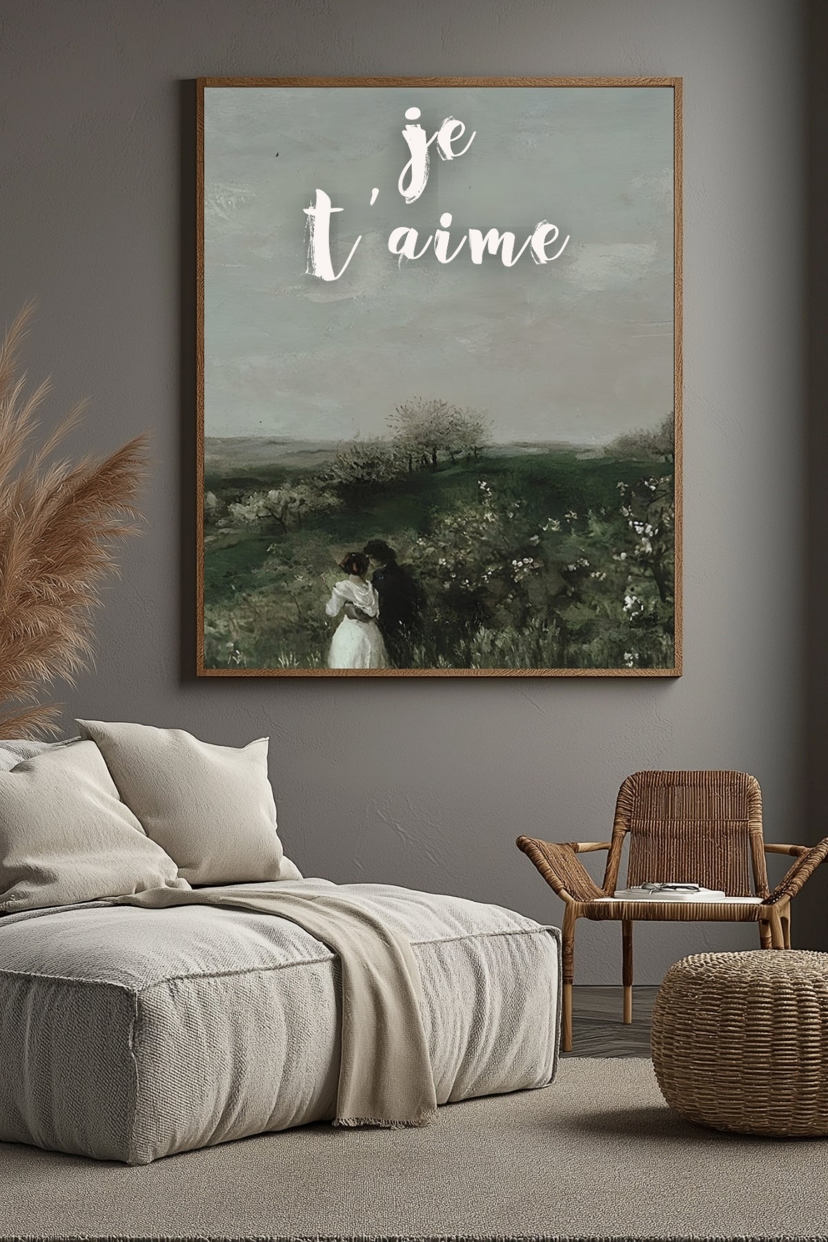Je T'aime Wall Art Print — French Love Quote Poster