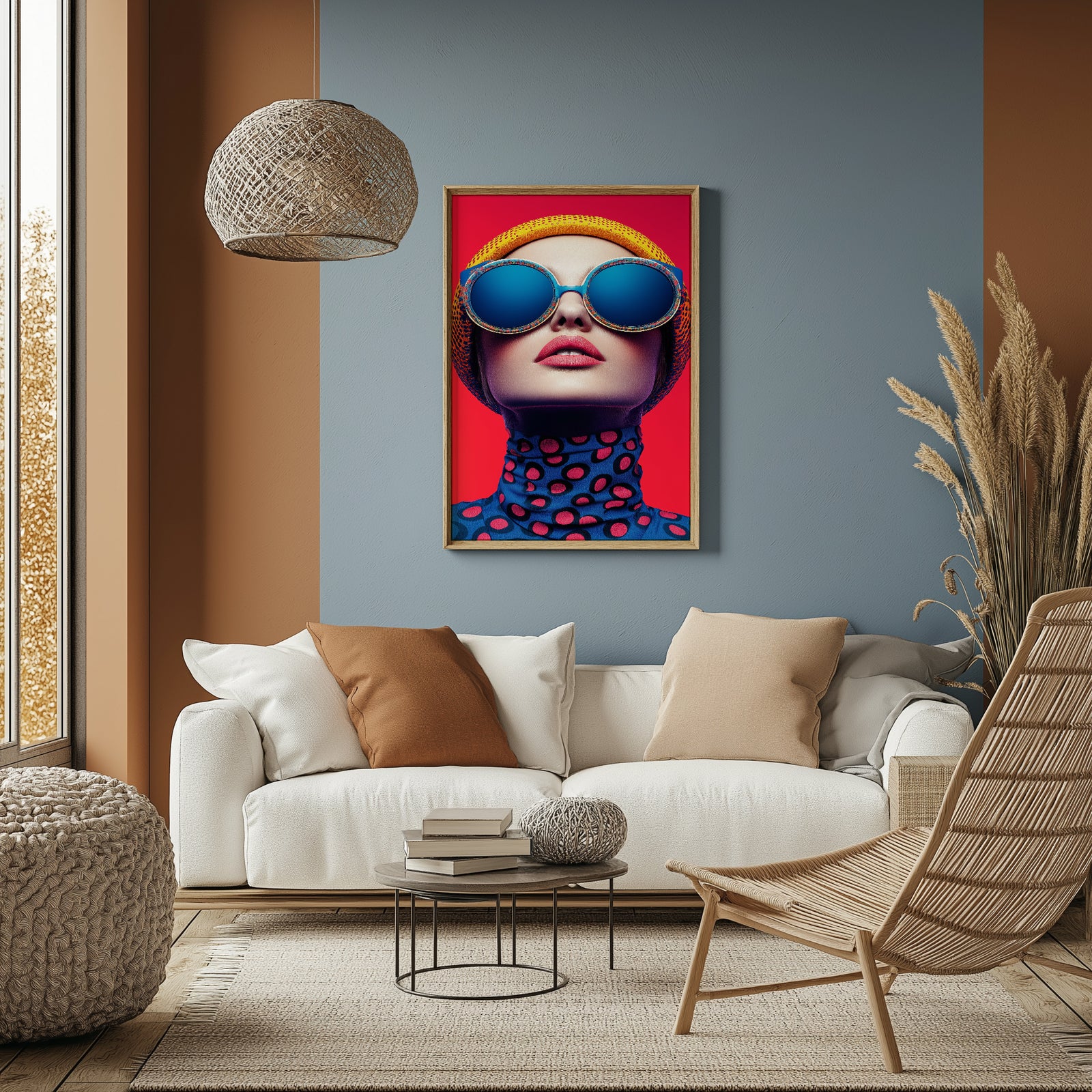 Color Burst Wall Art Print — Vibrant Pop Portrait Poster