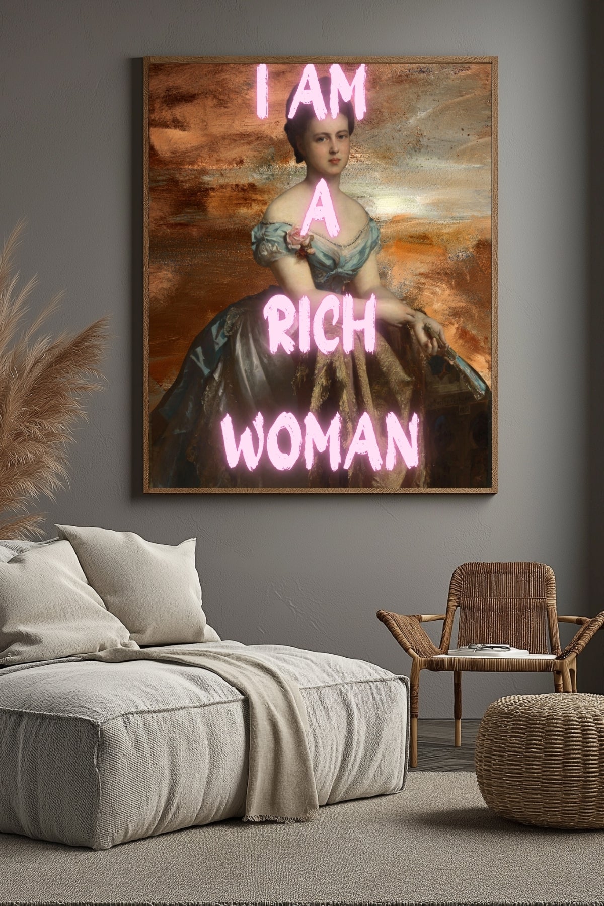 Rich Woman Wall Art Print — Abundance Empowerment Quote Poster