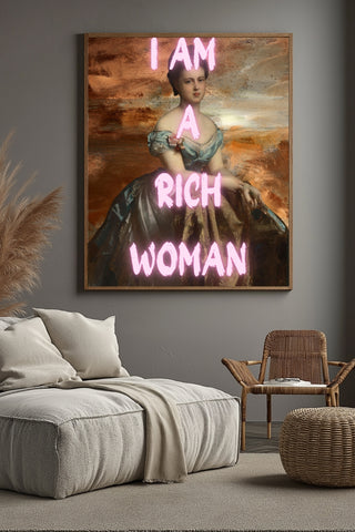 Rich Woman Wall Art Print — Abundance Empowerment Quote Poster