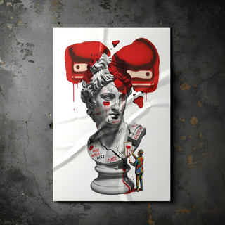 Rage Boxer — Surreal Apollo Bust Wall Art Print