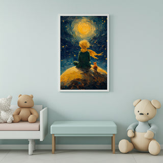 Little Prince Wall Art Print — Antoine de Saint-Exupéry Tribute Poster