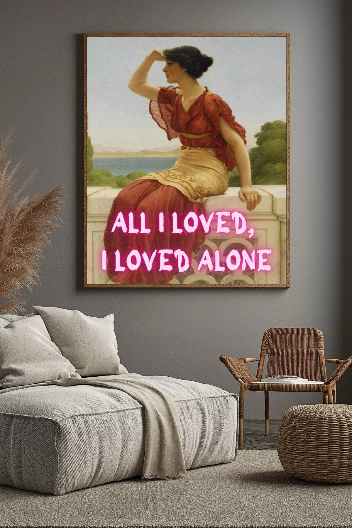 All I Loved, I Loved Alone — Edgar Allan Poe Quote Wall Art Print