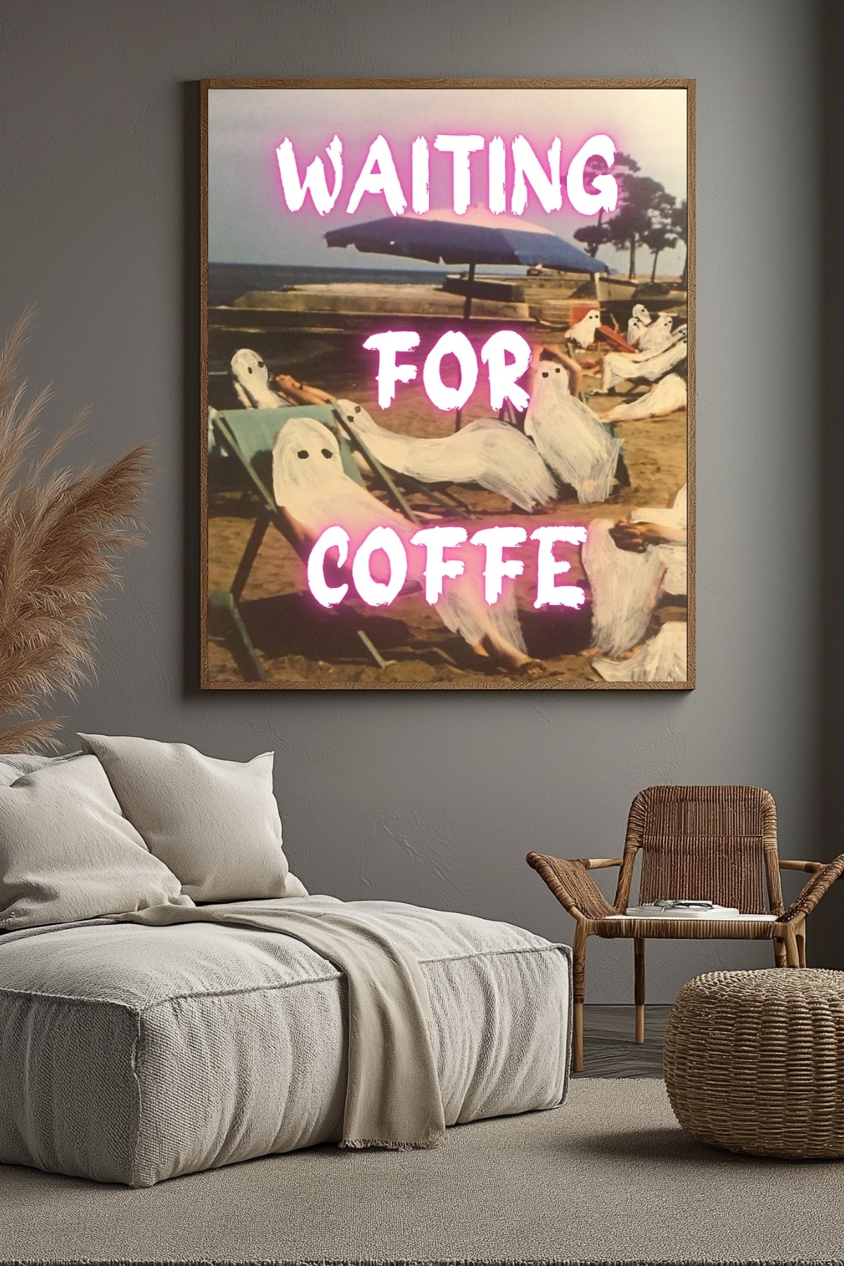 Waiting for Coffee Wall Art Print — Funny Morning Coffee Lover Quote Poster