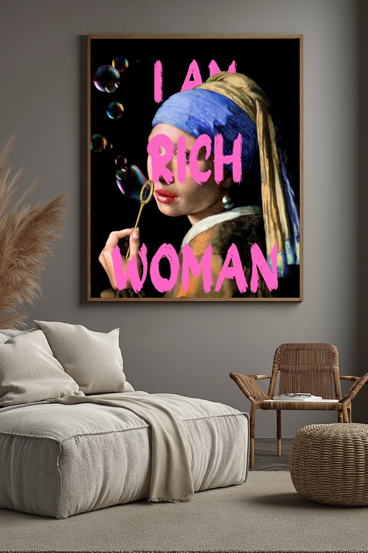 She is Rich Wall Art Print — Abundance Empowerment Quote Poster